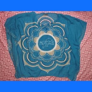 Detroit Lions NFL Little Earth Semi-Sheer Caftan Blouse 